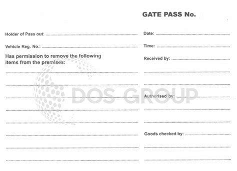 material gate pass format in excel|Download Security Gate Pass for Goods Template.